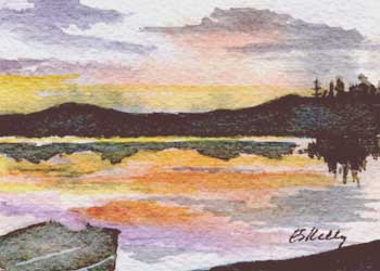 At The End Of The Day  Elizabeth Sawyer Kelly Madison WI watercolor